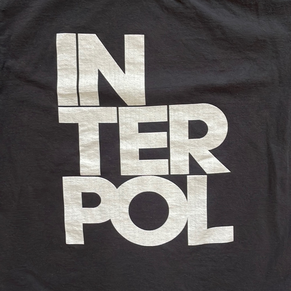 Interpol Band Tee Size Large